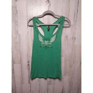 Metal Mulisha Women's XL Green Racerback Tank Y2K